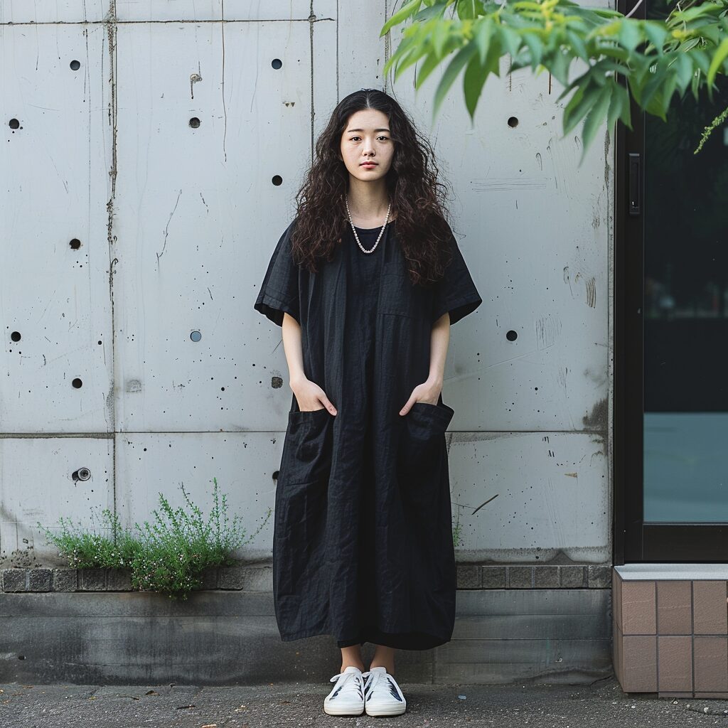 PSNYブラックのワンピースのお仕立て例